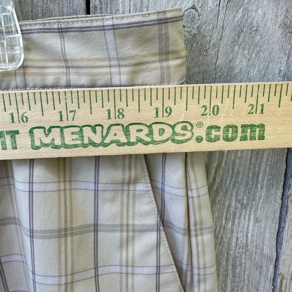 Men's Adidas ‎ Khaki Plaid Cargo Golf Shorts Flat Front Size 38 11